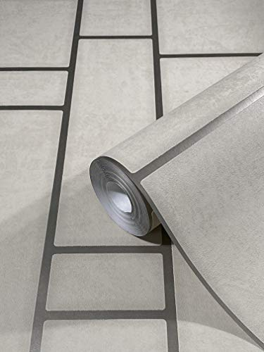 Papel pintado marburg beige plateado con líneas, de tejido-no tejido, para sala de estar o dormitorio PREMIUM Fabricado en Alemania 10,05 x 0,53m nuevo 31752