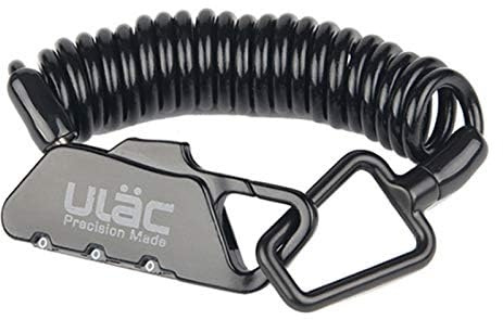 Mini Bike Lock Anti-Theft Bicycle Spring Combination Cable Travel Luggage Locks Helmet Lock 4 X 1200mm (Black)
