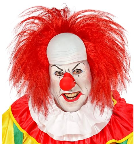 W WIDMANN MILANO Party Fashion - Perücke Clown Glatze mit Haaren, Zirkus, Horror Clown, Fasching, Halloween