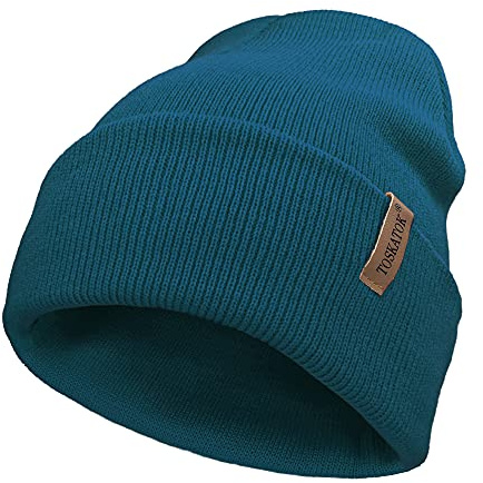 TOSKATOK Bonnet Unisexe Doux au Toucher pour Femme ou Bonnet en Tricot Slouch Bonnet laineux d'hiver Chaud