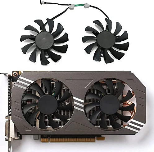 DOTODO GA81S2U Lot de 2 ventilateurs de refroidissement pour carte graphique GPU 75 mm GTX970