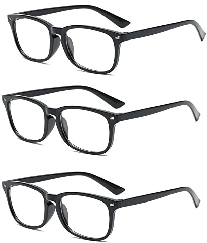 AngelReally JingShu Lesebrille Computer Brillen Sehkorrektur-Lesebrille Scharnier Lesebrillen Sehhilfe Augenoptik Brille Lesehilfe für Damen Herren 1.5 Schwarz