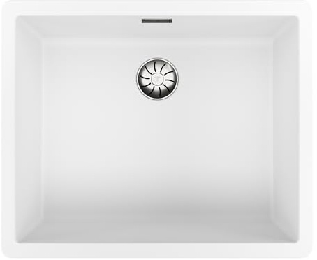 TEKA Fregadero Tegranite+ 1 Cubeta, Doble Instalación Encastre o Bajo Encimera, Resistente a Impactos, Acabado No Poroso, Profundidad 20cm, Modelo Radea R10 50.40 M-TG