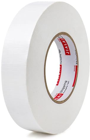 JIALAI HOME Industrial Grade White Duct Tape, 1 inch x 60 yds, HeavyDuty, Flexible, No Residue, All-Weather Waterproof Tape, UV Resistant for Crafts & Home Improvement