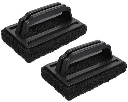 SEWOART Grill Cleaning Brush Non-Slip Handle Black | PP and sponge build, compact 15 x 9 x 6 cm size, lightweight for easy storage and carrying
