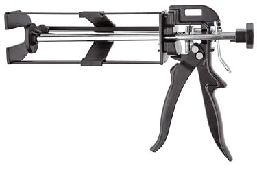 VERLINGER Kartuschenpresse Auspresspistole Für Chemischen Anker 2K, Klebstoffe Schubverhältnis 26:1, Kraft 4500N, 385 ml 400 ml, Aluminium Stahl Metall Schwarz Pro