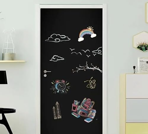 Tafelfolie Selbstklebend Schwarz | Kreidefolie Magnetfolie | Selbstklebende Tafelfolie Schwarz Matt als Tafel für Wand oder DIY Kreidetafel beschreibbar, abwischbar, magnetisch | (60x90cm)
