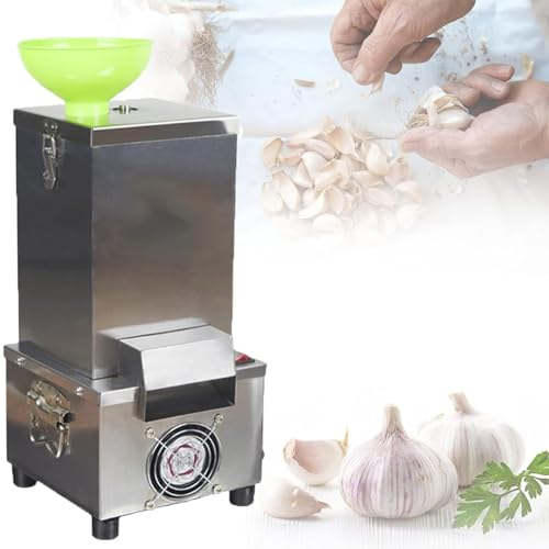 Aredwhiterui Peladora De Ajos Eléctrica De 200 W, Acero Inoxidable 304, 25 Kg/H, Herramienta Automática para Pelar Ajos para Cocina/Hotel, Peladora De Dientes De Ajo Fácil Y Eficiente