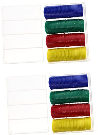 HONMEET 320stücke Kunststoff Blanko Poker Chips Karten Spiel Bingo Chips Für Mathematiklernen Sortieren Und Zählen