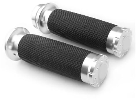 Griffe Lenker Universal Motorrad 1  25 MM Schwarz Chrom Lenker Hand Grip Griff Bar Für Har&Ley Sportster Dyna Softail Touring 1996-2017