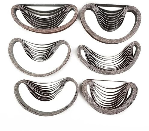 VYUHAksZ 60Pcs Sanding Belts 13x457 Mm 40/60/80/120/180/240Grit For Black&for decker Material Sanding Belts For Polishing