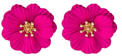 FFWTPY Pendientes de Mujer Flor Pendientes Elemento Retro Elegante Temperamento Stud Pendientes para la Moda Commuter Joyería Regalo para Chicas