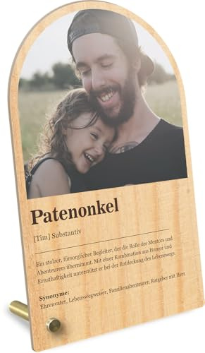 Definition wie im Duden: Holzbilder - Geschenke für Patenonkel - Gemälde, Geburtstagsgeschenk für den besten Patenonkel