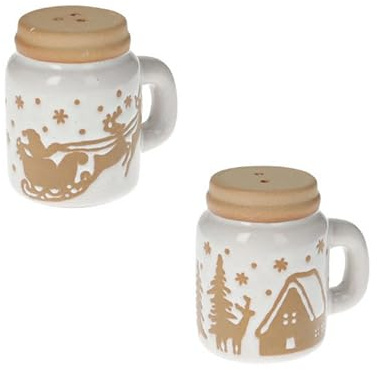 BRANDANI collezione Pandizenzero set 2 pezzi Sale e Pepe ceramica stoneware