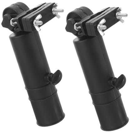 Kisangel 2pcs Adjustable Umbrella Clip Umbrella Chair Clamp Golf Holder for Golf Cart Stand Attachment Supply