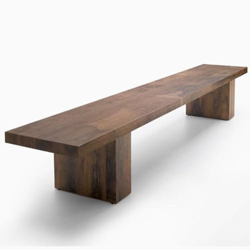 QSNYJPL Massiv Holzbank, Einfache Gartenbank, Wetterfest Rückenfrei, Moderne Haushaltsmöbel für Schlafzimmer, Veranda, Park, Hof, Haus, Flur(150x35x45 cm/59x14x18 in)