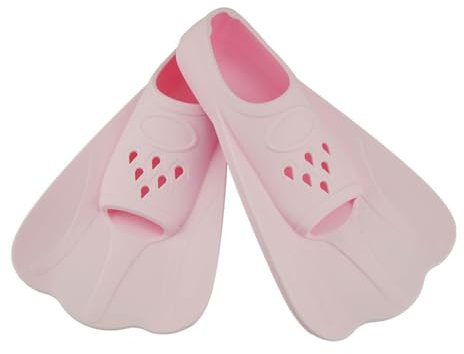 ENEN Pinne Corte Nuoto Piscina Regolabili Taglia 27-44, Pinne Snorkeling in Silicone Morbide per Allenamento Unisex per Bambini e Adulti Uomini Donne per Nuoto Snorkeling (M(33-35),F02 Rosa)