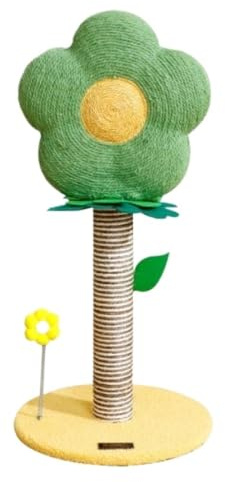 MEIZHITU Árbol para gatos de interior y exterior, rascador para gatos con forma de flor, rascador para gatos, estructura de escalada para gatos, suministros para gatos (Grün)