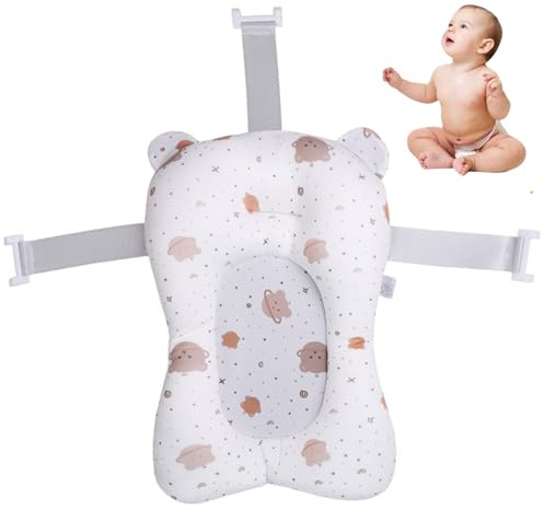 Soporte para baño de bebé suave y cómodo cojín para bañera de bebé antideslizante ajustable para recién nacidos fácil de limpiar almohadilla de baño para bebés suministros de para recién nacidos