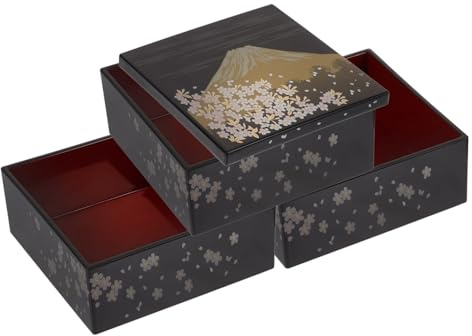 OUNONA Japanese Style Bento Case with Design Sushi Storage Box for Outdoor Use for Snacks Rice Sushi and More