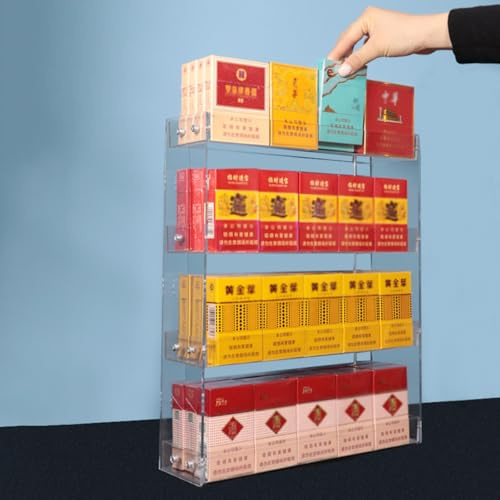 Espositore per sigarette commerciale a parete - Vetrina versatile da banco per negozi di alimentari e negozi di vaporizzatori - Soluzione di merchandising al dettaglio