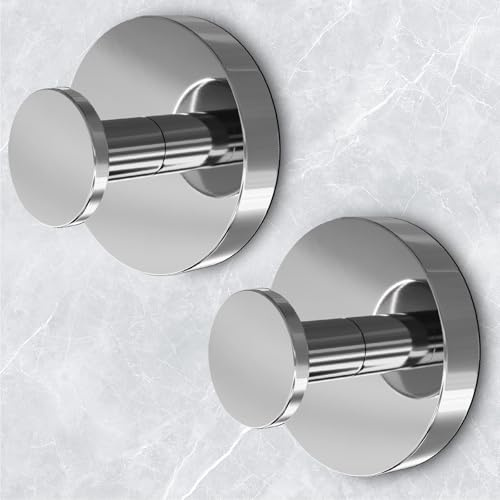 WingWider Shower Hooks for Inside Shower,Heavy Duty 15lbs Large Suction Cup Hooks for Shower,Removable Towel Hooks for Bathrooms,2 Packs(Mirror)