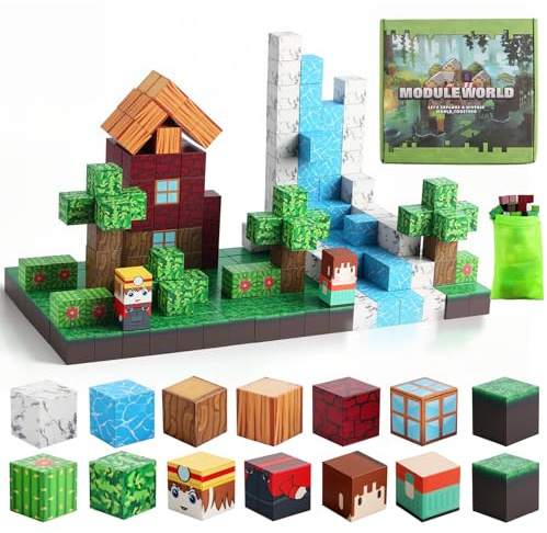 Funykich Magnetiska byggklossar, 300 st. magnetiska byggstenar, magnetleksak, Montessori, kreativa leksaker för barn från 3 4 5 6 7 8 9, magnetspel, barnleksaker, presenter för pojkar och flickor