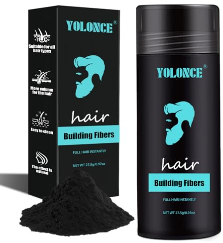 Unisex Volumen-Haarpuder,Haarpuder,Haarfasern puder,Soforteffekt&authentischen Look,Für mehr Volumen und ein dichter aussehendes Haar,kaschiert Kopfhaut kahle Stellen,für dünnes Haar,schwarz