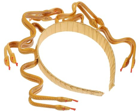 Generisch Medusa Schlangenkopf Kopfschmuck Cosplay Haarreif Party Halloween Karneval Zubehör Goldfarben