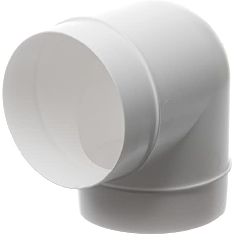 LIRAST 6 Inch 90 Degree Round Duct Elbow Connector – Plastic Ventilation Pipe Bend Fitting for HVAC Air Duct Systems – Ducting Elbow Joint for Exhaust and Supply Ventilation