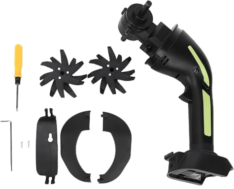 banapoy Cultivador de Inalámbrico, Mini Cultivador de Jardín Eléctrico Mano para Aflojar Suelo, Ancho Profundidad Labranza 4, para Jardinería, Cultivo Suelo