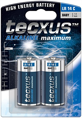 Tecxus 23635 Batteria Alcalina Mezza TorciaC (Baby)/LR14 - batteria al manganese alcalino 1 5 V