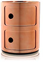 Kartell Componibili, 2 Elements, Kupfer, Runde Basis