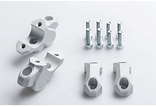 Lenkerverlegung um 25 mm, Erhöhung 32 mm, silbern, BMW R1200GS LC (2013-) S1000XR (2016-)