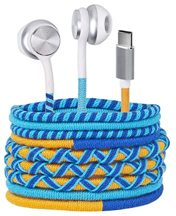 URIZONS Auriculares USB Tipo C In-Ear con micrófono Control Remoto de Volumen de Auriculares con Cable Compatible con Huawei Samsung Xiaomi Sony y más Dispositivos de Interfaz Tipo C