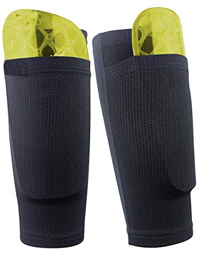 Dokpav Football Shin Guard Socks Sleeves Double Layer Shin Pads with Mesh Breathable Design Shin Pad Sleeve for Football Games Beginner Or Elite Athlete - Children Teenagers Boys Girls Men Women