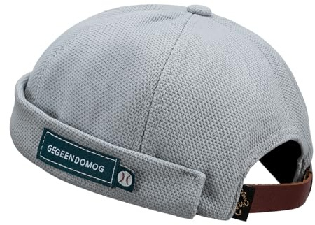 CLAPE Bonnet Docker d'été Casquette sans Visière Homme Femme Léger Pliable | Réglable,Respirant Miki Breton,Chapeau Marin pour Casual,Voyage,Vacances,Outdoor