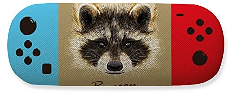Little Mischievous Brillenetui mit Waschbär-Motiv, Braun