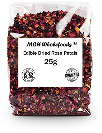 MQH Wholefoods™ Rose Petals - Edible & Dried Premium Quality! Select Size 10g-1kg FREE P&P (25g)