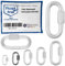 Connettore a vite in acciaio inox V4A da 4 mm, connettore a vite da 600 kg, collegamento rapido, anello portachiavi