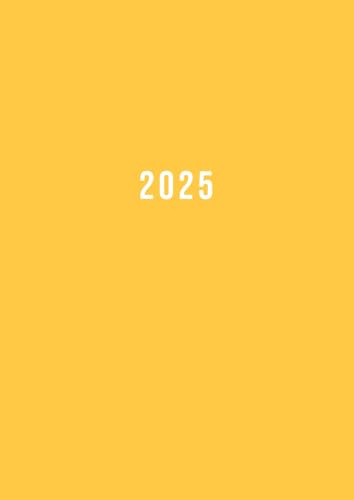2025: Terminkalender mit Uhrzeiten 5:00 - 23:00 Tag | 1 Woche auf 2 Seiten mit Zeit | A4 Wochenplaner mit Zeiteinteilung | Kalenderbuch Planer | ... | Buchkalender Jahresplaner | Soft-Cover Gelb