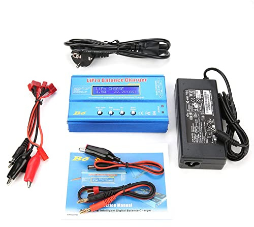 Jadeshay B6 Balance Ladegerät 80W 6A Digital LCD LiPo Balance Ladegerät für LiPo/Li-ion/Life Battery (1-6S) NiMH/NiCd (1-15S)