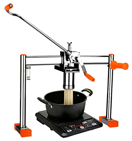Presse à Nouilles Manuelle pour pâtes fraîches, Machine à pâtes pour Spaghetti, pâtes et lasagnes, Outil de Cuisine pour pâtes (1 x Maker + 7 x Moule)