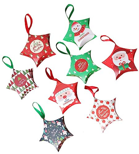 Gatuida Weihnachtsverpackungskoffer 8 Stück Papierboxen für Leicht Zu Faltende Boxen