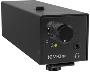 Coda Ultra-Compact Personal in Ear Monitor Amplifier - Single Channel Headphone Amplifier System with XLR & TRS Input - Portable IEM Amp with Mono & Stereo Mix Panning - Sturdy Housing with Belt Clip