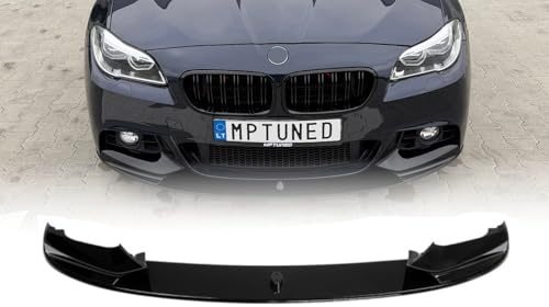 MpTuned F10 F11 Frontstoßstangenspoiler glänzend schwarz für 5 Series 2010–2017 518i 520i 530i 540i m550i 518d 520d 530d 540d