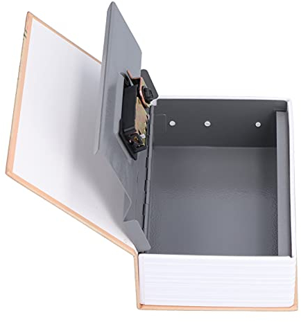 Caja Fuerte para Libros de Desvío con Cerradura de Combinación, Caja para Esconder Dinero, Caja Fuerte con Forma de Libro de Simulación, Mini Hucha con Revestimiento de Acero
