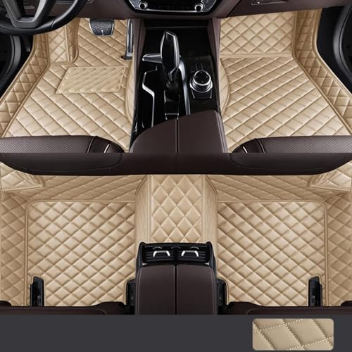 SANQIUTOU Fußmatten Auto Nach Maß Fussmatten für BMW iX1 (U11 BEV) 2022-2024, Passgenau rutschfest Allwetter Auto Teppiche Deko,Beige