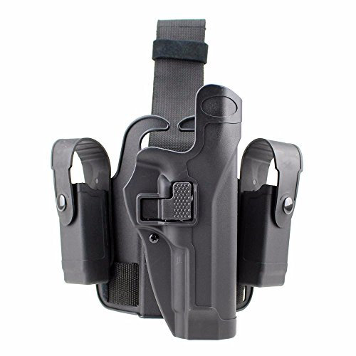 ANSNOW Taktisches Beinholster Für Die Rechte Hand, Paddel, Oberschenkelholster Mit Druckknopf, Magazin-Taschenlampe (4 Modelle, 2 Farben Optional)/Glock 17/19/22/23/31/32