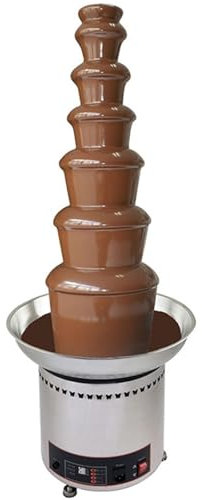 Fontaine à Fondue au Chocolat Fontaine À Fondue Au Chocolat Chaud Électrique À 4/5/6/7 Niveaux, Machine À Fondre En Cascade À Fondue En Acier Inoxydable For Fête, Mariage, Friandises, Fruits, Noix(7Ti